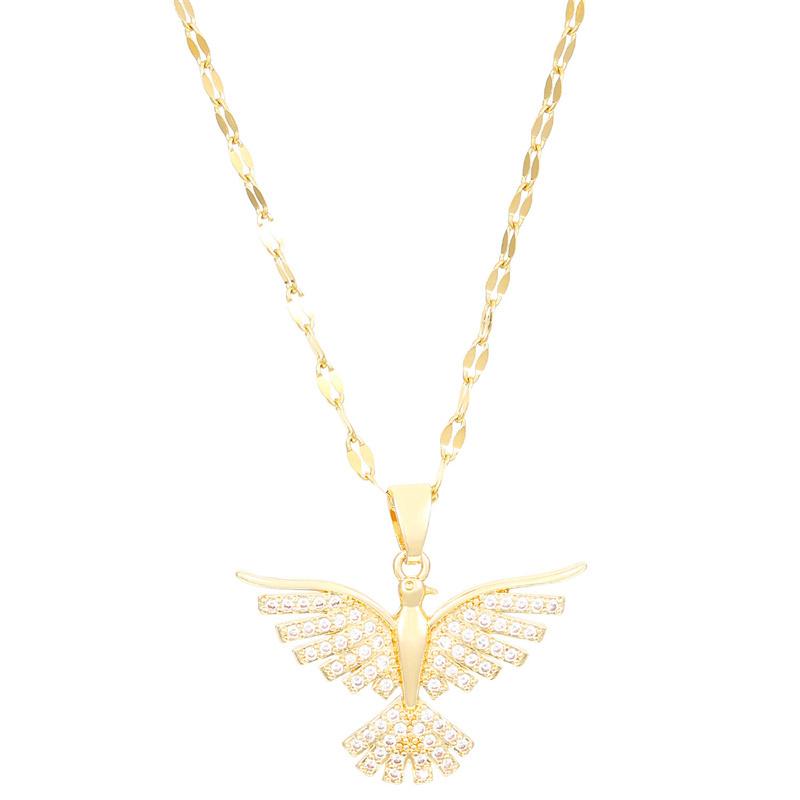 Halskette mit Anhänger in Form eines Phönix oder Adlers aus Edelstahl – ein trendiges Schmuckstück für Damen und Mädchen. Trendiges Choker-Halsketten-Schmuckstück, das sich perfekt als Geschenk für Partys eignet.