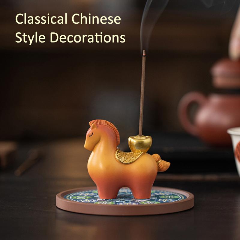 Horse-Shaped And Elephant-Shaped Shaped Incense Burner Stick Holder Animal Shaped Home Vintage Incense Holders