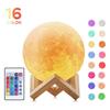 Lumière de lune, 16 couleurs avec support en bois, télécommande, chargement USB