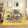 Custom Name Rabbit Dreams Flannel Blanket Throw Blanket Soft Warm Sofa Bed Decor Unique Gift