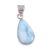 Natural Republic Larimar Gemstone Handmade 925 Solid Silver Pendant 1.5" G4g72
