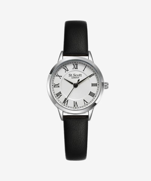 [St. Scott London] St. Scott London Argente Watch - Sleek Black ST5307SSB FREE