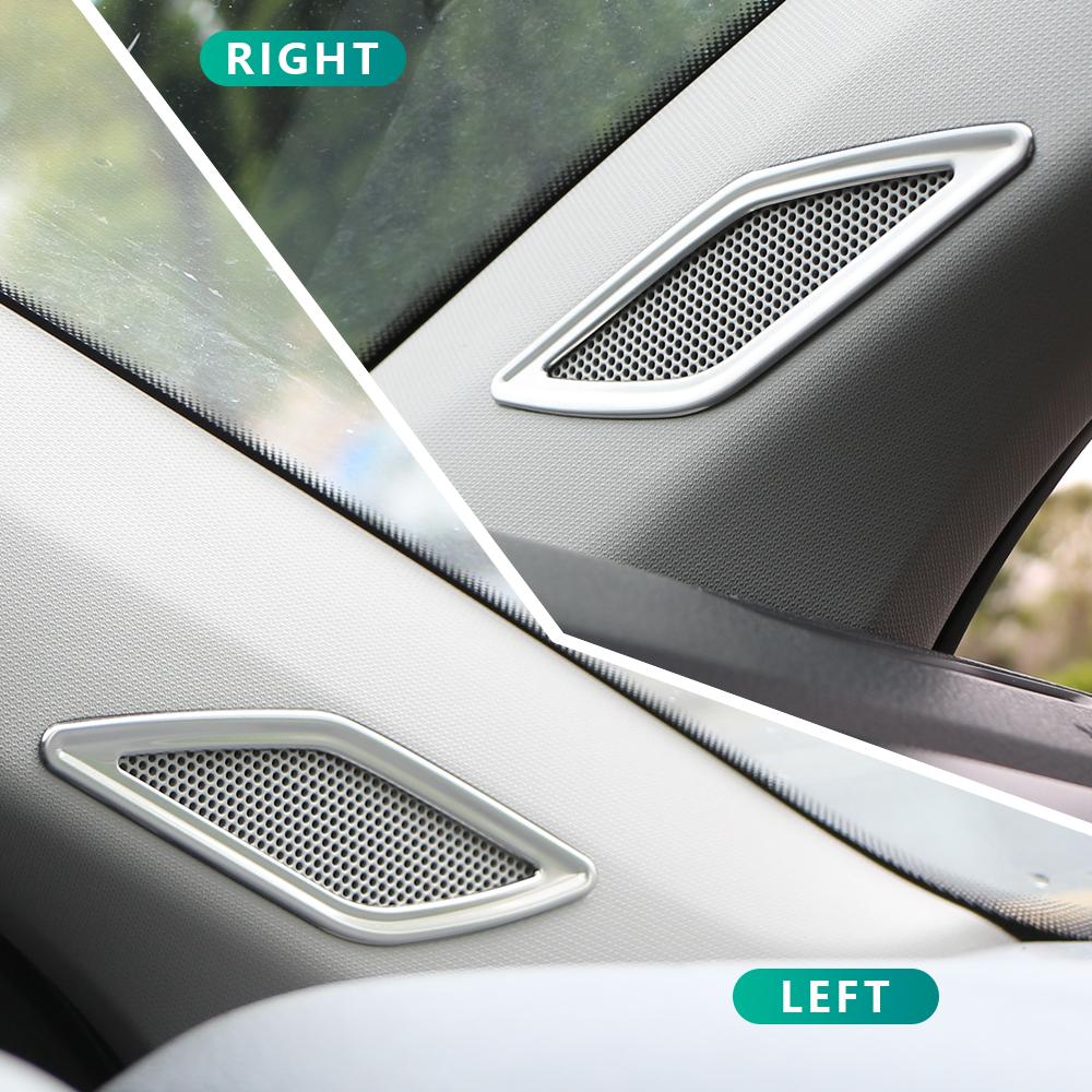 Car Front Pillar Cover Speaker Ring Sticker for VW Volkswagen Tcross T-cross 2018-2023 Stickers Stainless Steel Accessories
