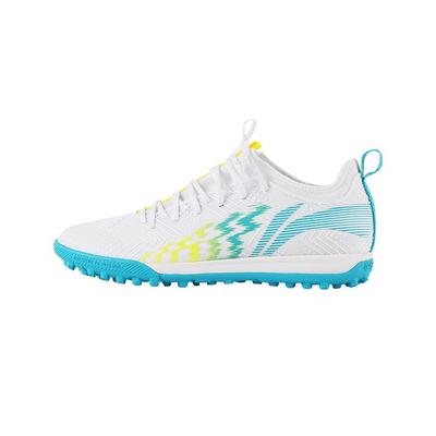 Li Ning TF Kunstrasen Dämpfung Rutschfest Abriebfest Fußballschuhe Herren Weiß Blau YSTU013-1