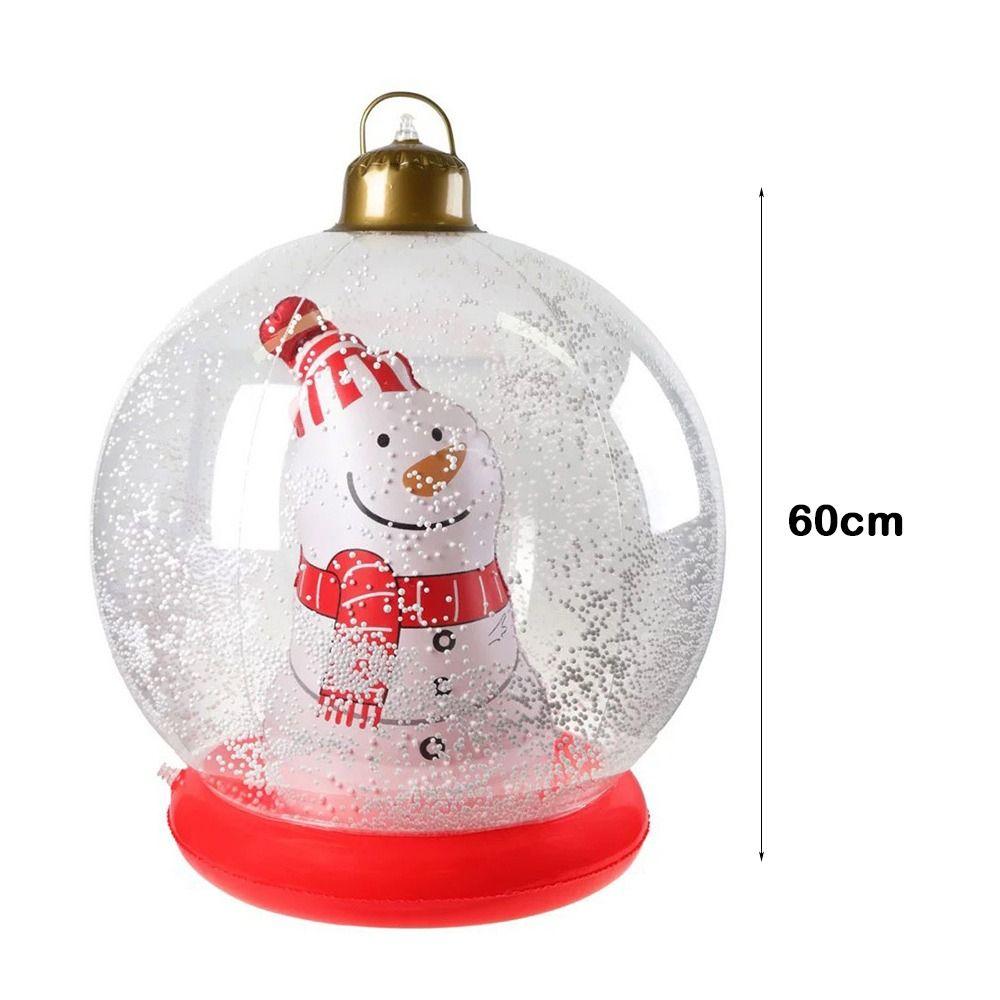 24 Zoll Weihnachten aufblasbar PVC-Material Klare Kugel Aufblasbare Weihnachtsdekorationen 60CM Größe Wasserdicht Feiertagsdekoration