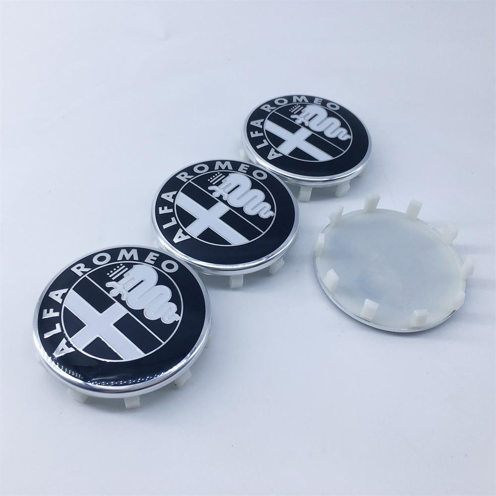 4pcs 60MM 10pin GTAM Car Emblems Wheel Center Covers Hub Cap Stickers for Alfa Romeo Giulia Giulietta Mito Stelvio GT Auto Refit
