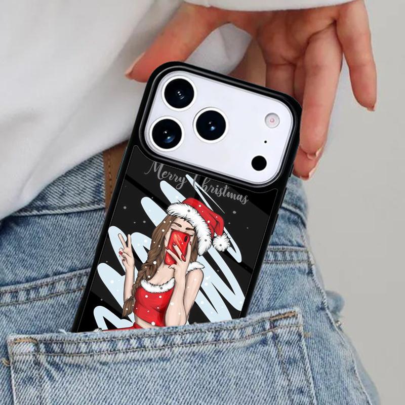 Christmas Girls Tree Gift Phone Case for iPhone 16e 15 14 13 12 17 Pro Max Plus Air 17pro Cover Coque