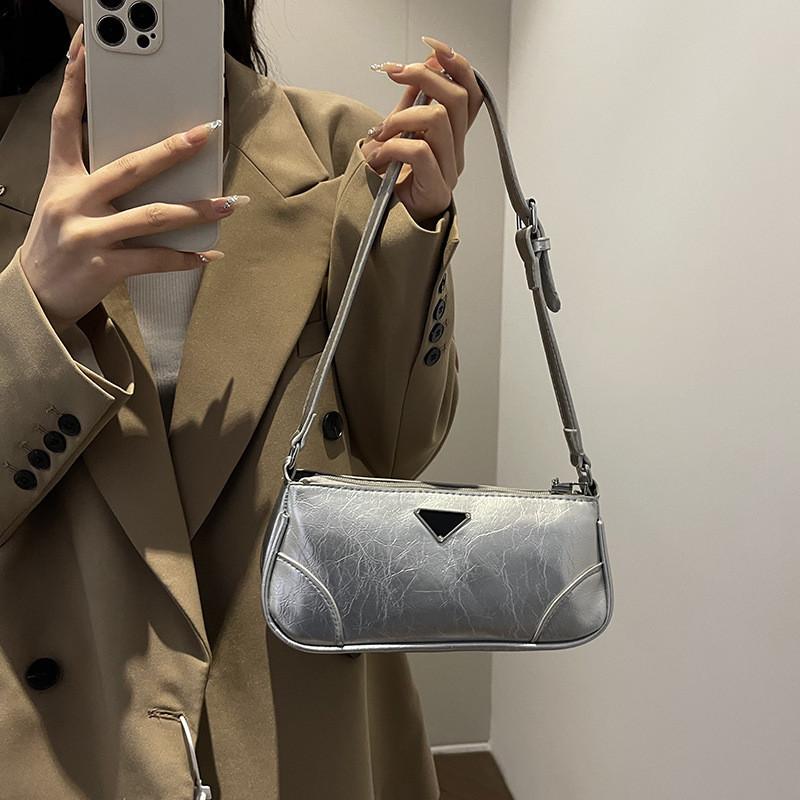 Trendy 2024 Womens Mini Shoulder Bag Stylish Vintage Pu Tote Purse For Daily Use