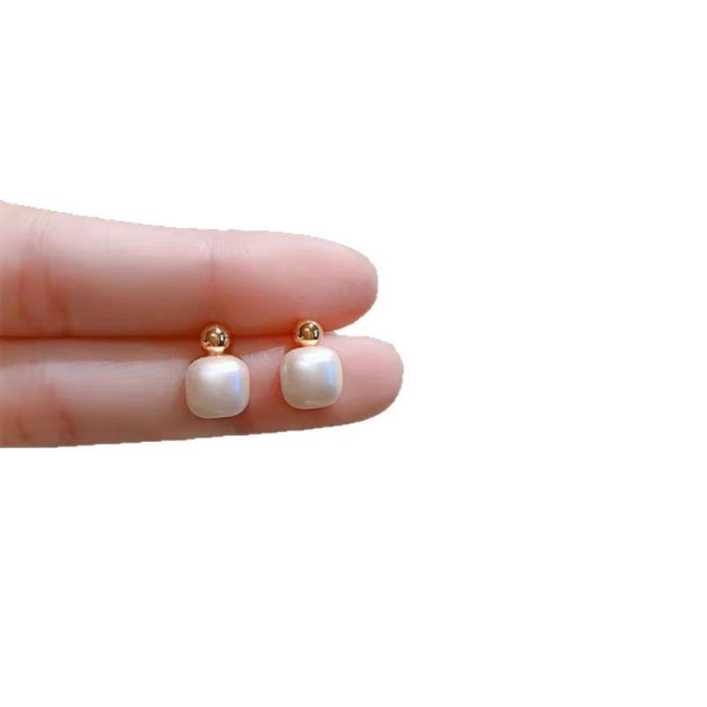 S925 Silver Needle Light Luxury Pearl Zircon Earrings Women's High-end Temperament Niche Versatile Stud Earrings