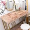 Fluffy Round Makeup Table Cushion - Long Plush Faux Fur Decorative Mat