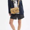 Coach Tabby 26 Signature Hardware Suede And Calfskin Medium Shoulder Bag Women handbags Brass Sand CAN13-B4SN