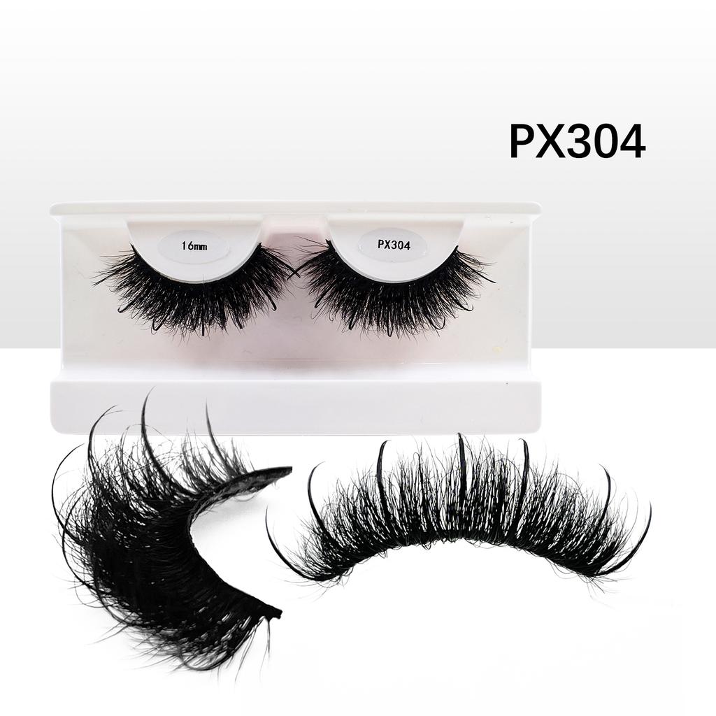 New Spike Real Mink Lashes High Quality 16mm 18mm 20mm 25mm Volume Fluffy Wispy Strip Lashes Suppliers Wholesale Mink Eyelashes