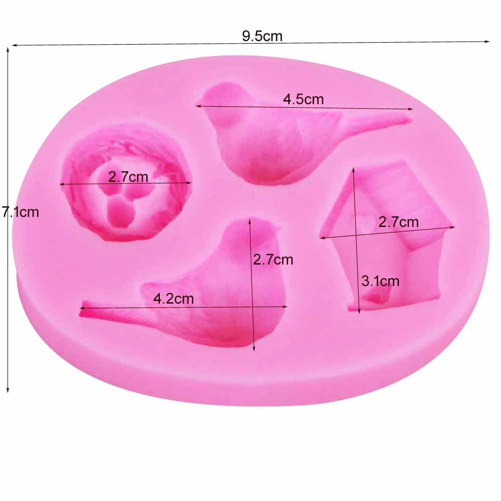 Bird Eggs Nest House Silicone Molds Sugarcraft Fondant Chocolate Candy Gumpaste Moulds Confectionery Accessories