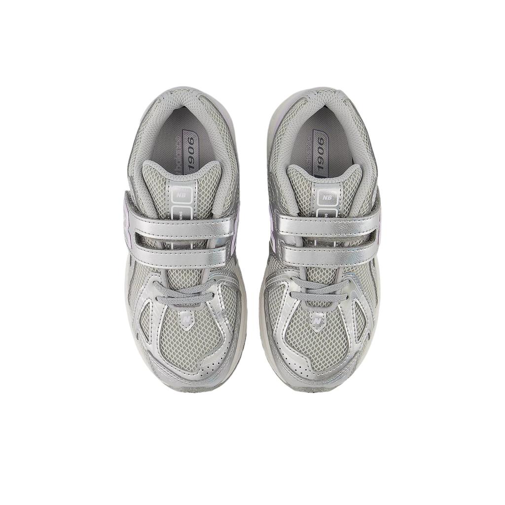 New Balance 1906 Hook & Loop Sports Fashion Versatile Shock Absorption Running Shoes Kids Sneaker Gray Purple PV1906CX