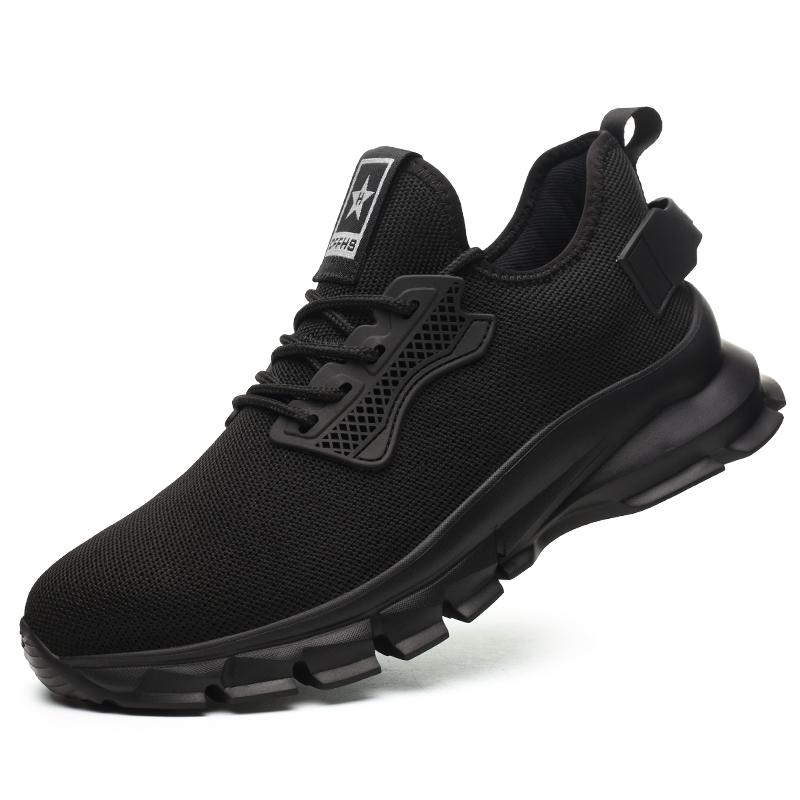Fashion Lightweight Safety Shoes Work Sneakers Men Puncture-Proof Protective Shoes Breathable Steel Toe Shoes Security Boots Non-slip