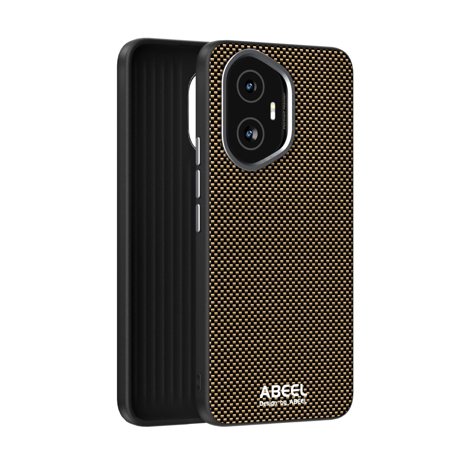 

Ecology Leather Case For Honor 300 Pro Shockproof Slim Hybrid Drop Test Carbon Fiber Phone Case Cover Honor Metal Lens Rigid Pc + tpu&Honor 300 Pro золотой