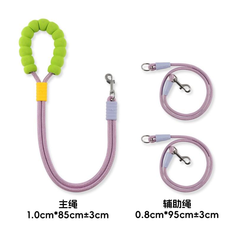 Adjustable Dog Leash With Cloud-Shaped Foam Grip Crossbody Strap Dual-Use Pet Walking Rope Small To Medium Dogs
