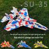 Electric USB Charging Hand-Launched Su-35 Su-27 Boomerang Glider Model Airplane