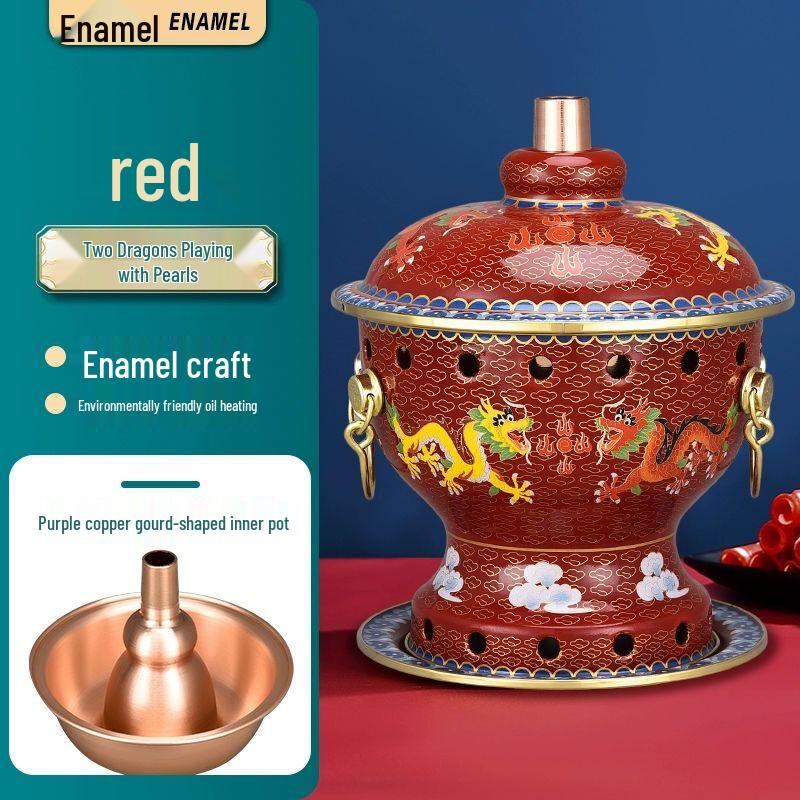 Songyunqing Thickened Pure Copper Enamel Personal Hot Pot