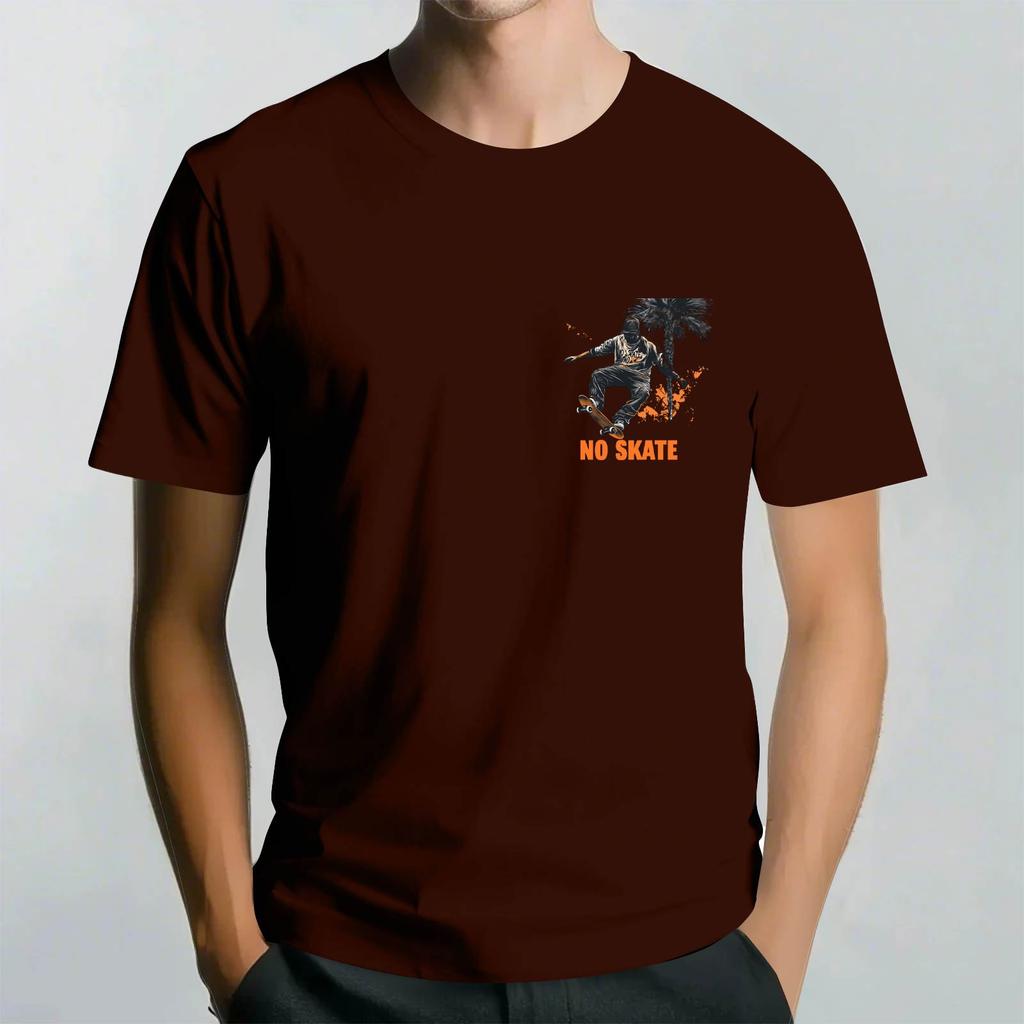 Men's Round Neck Casual Street Printed Short-sleeved T-shirt Top