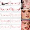 Temporary Festive Tattoos Tattoo Sticker, Red Freckles Face Tattoo, Waterproof Quick Apply Stickers for Adults Party Makeup Skin-friendly