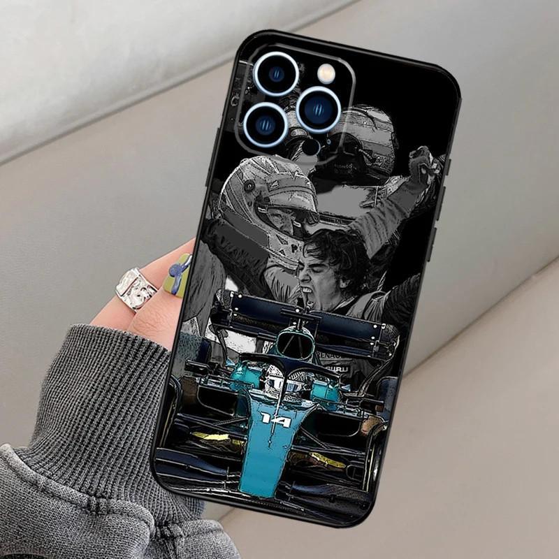 

Чехол для мобильного телефона iPhone15, гоночный автомобиль Формулы 1, чехол для мобильного телефона Фернандо Алонсо iPhone 16 Plus