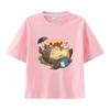 Summer Cartoon Miyazaki Totoro Print Children's Cotton T-shirt Short-sleeve Street Fashion Girls Clothes Cute Funny Kid Tees Top
