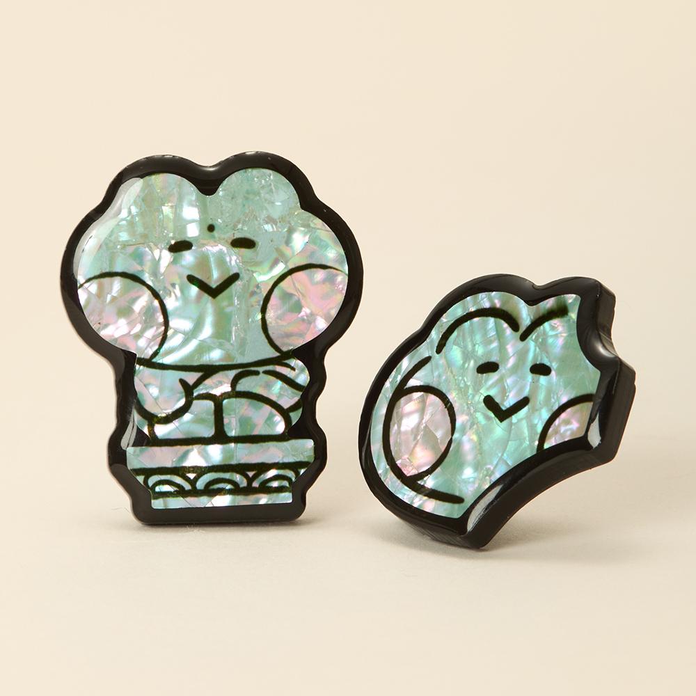 Line Friends Minini Renini K-Souvenir Mother-of-Pearl Magnet Set