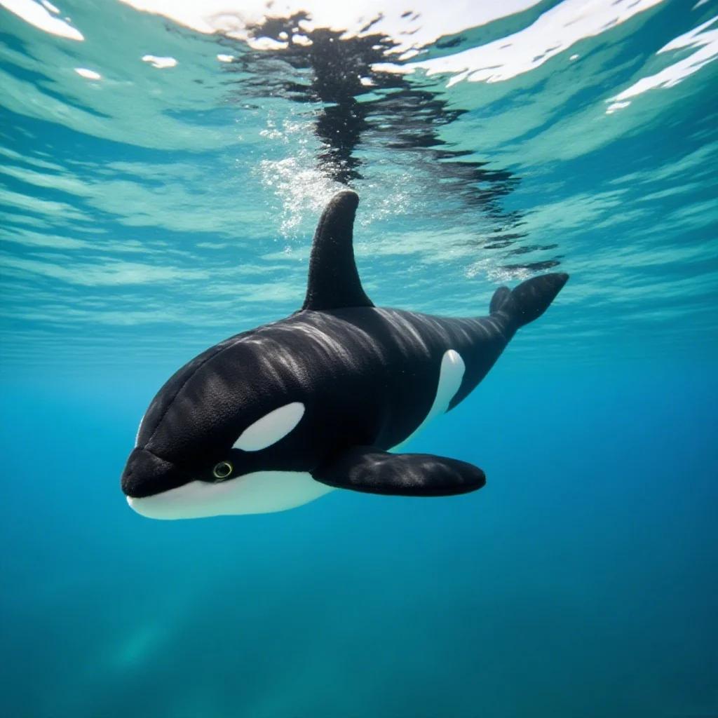 Favorite Toy Girls Black Giant 130Cm Killer Whale Plush Toys Stuffed Orcinus Orca Fish Doll Shark Cartoon Soft Sleep Pillow Kids Baby Funny Gift
