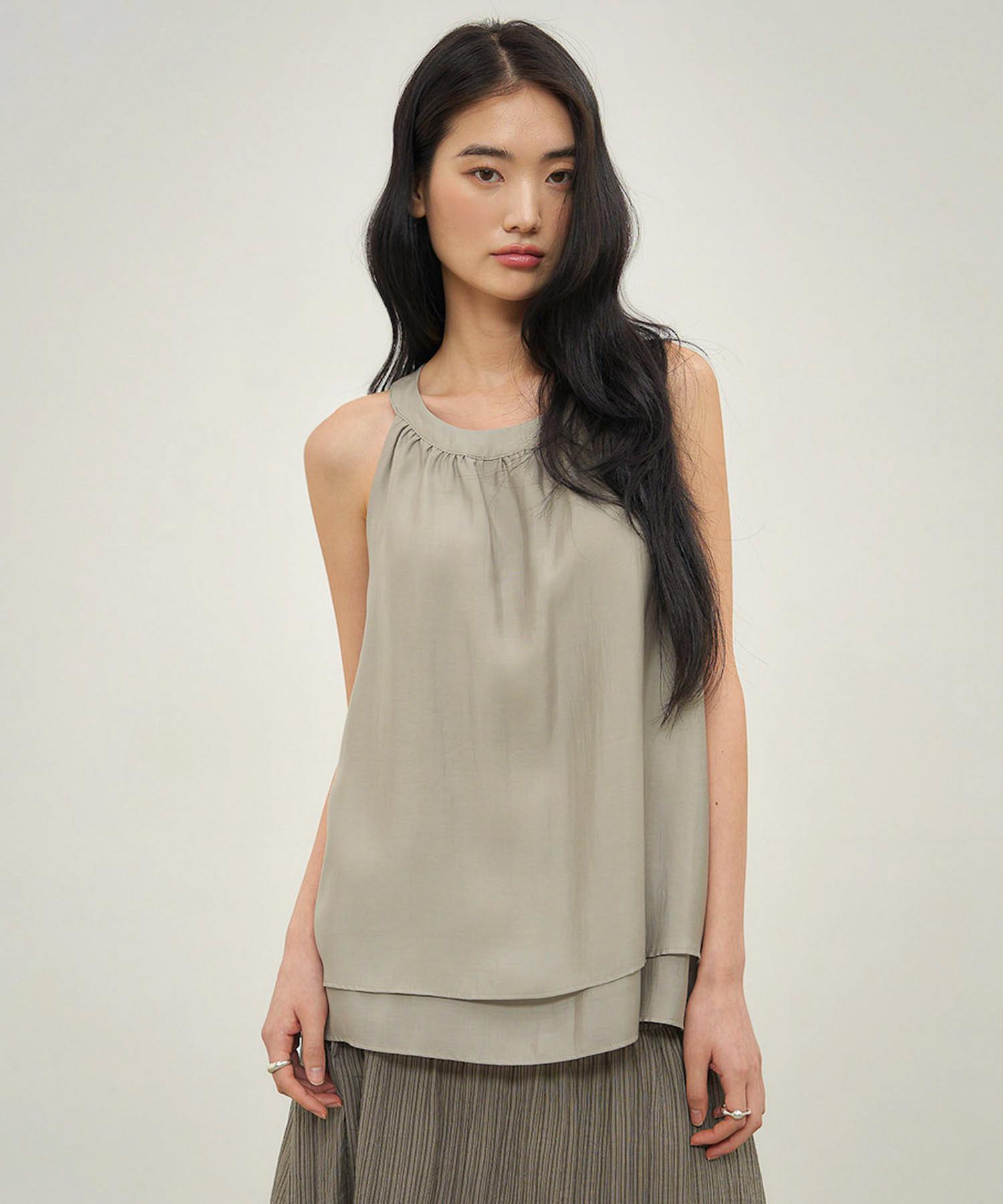 Auro Fog Halter Top [ Gray ]
