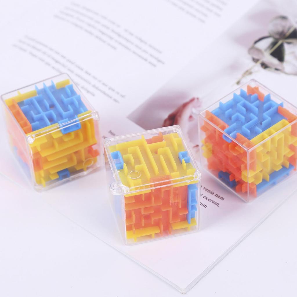 3D Maze Rubik's Cube Six-sided Transparent Puzzle Speed Rubik's Cube Rolling Ball Rubik's Cube Labyrinth Toys for Children Stress Reduction Toys