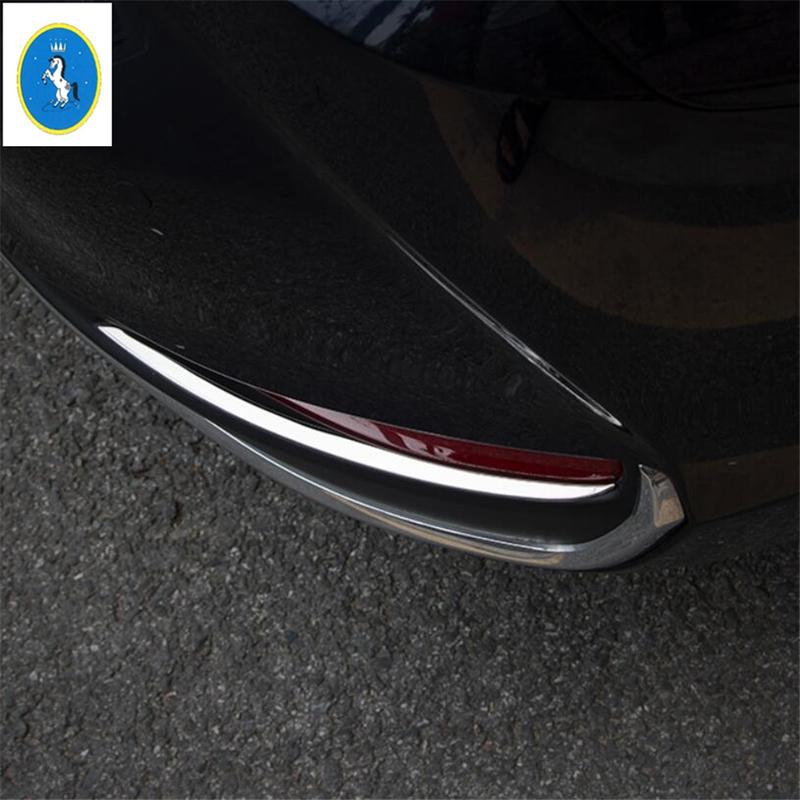 Rear Bumper Fog Lights Lamps Eyelid Foglight Eyebrow Strip Cover Trim Fit For Lexus ES 2018 - 2025 Stainless Steel Accessories