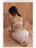 Ice Silk Lace Back Push-Up Nightgown - Spaghetti Strap Seductive Lingerie