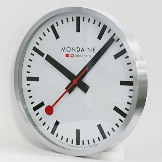 MONDAINE Wall Clock WALL CLOCK LARGE 40cm A995.CLOCK.16SBB Silver/White [Used]