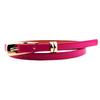 Fashion Women Candy Color Thin Narrow Faux Leather Dress Belt Buckle Waistband