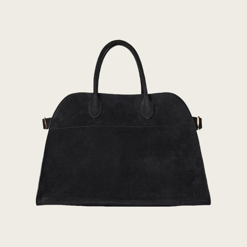 Brand 15 Inch Large Capacity Tote Bag For Women Top Grain Cowhide & Suede Briefcase, Leather Work Bag, Commuter Platinum Bag