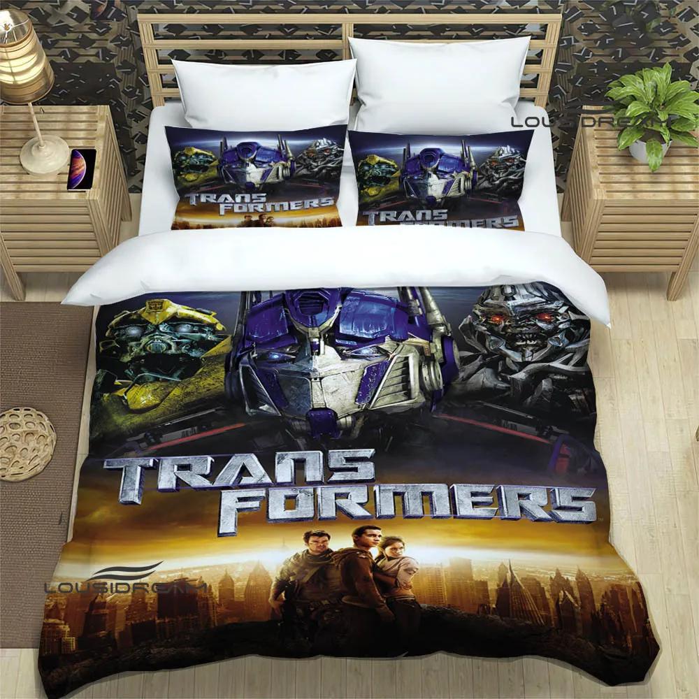 Bedding Set Luxury Birthday Gift T-Transformers Cartoon Bedding Sets Exquisite Bed Supplies Set Duvet Cover Bed Comforter Set
