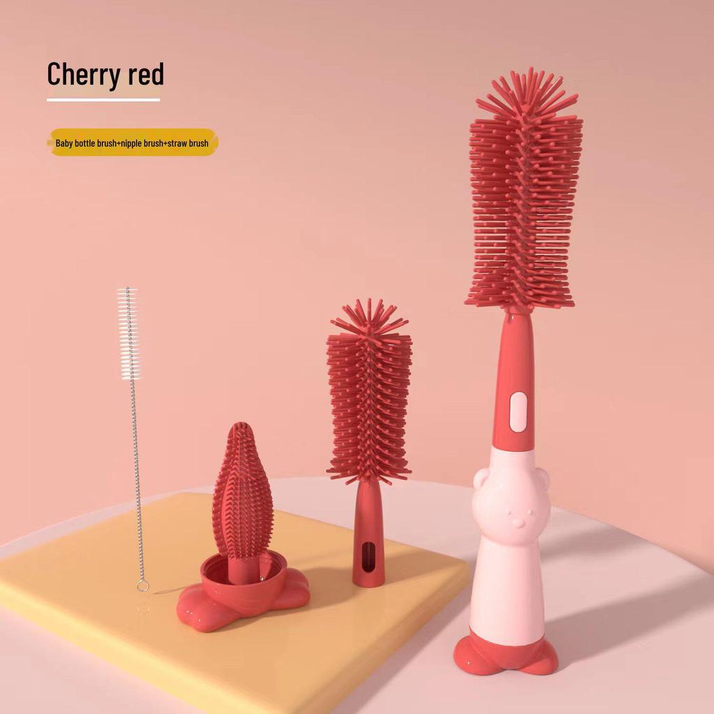 Silicone Baby Bottle & Nipple Cleaning Brush Set