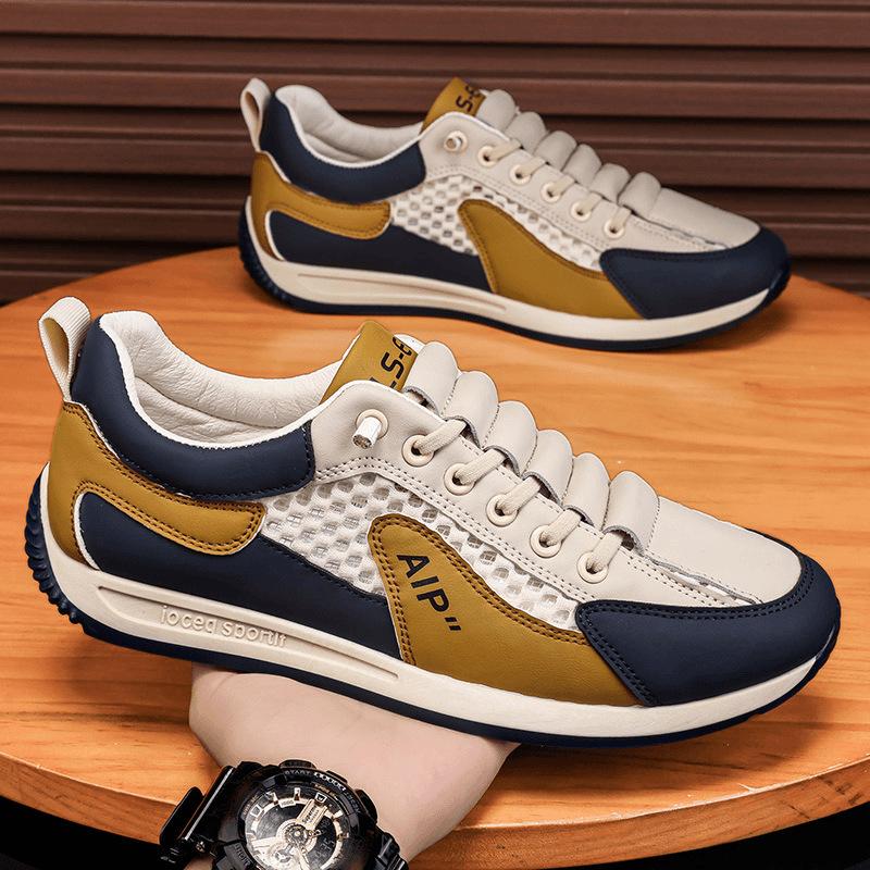 Sportliche Herrenschuhe Sommer atmungsaktives Hohlgeflecht Board-Schuhe Herren leichte weiche Sohle Freizeitschuhe