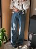 Shuangtian 2026 Spring Plus Size Women's Casual Ripped Straight-Leg Jeans YC379 - Comfortable and Trendy