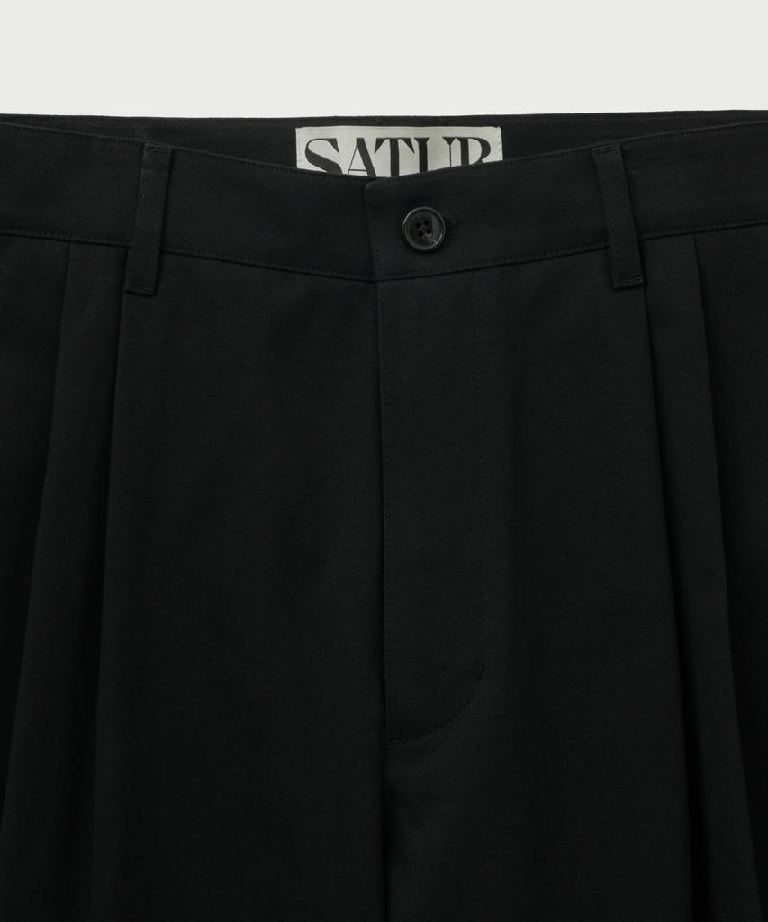 Seteo Relaxed Cotton Chino Pants Black