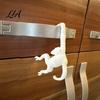 Cabinet Door Banana Holder Monkey Hook, 3D Printed Under Kitchen Hanger Storage Funny for Design Hook Bananas, Keys, Bags, Hats, Coats Countertop