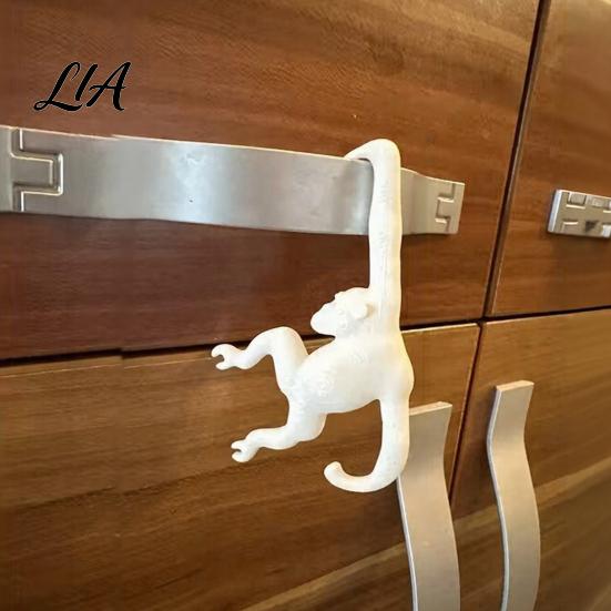 Cabinet Door Banana Holder Monkey Hook, 3D Printed Under Kitchen Hanger Storage Funny for Design Hook Bananas, Keys, Bags, Hats, Coats Countertop