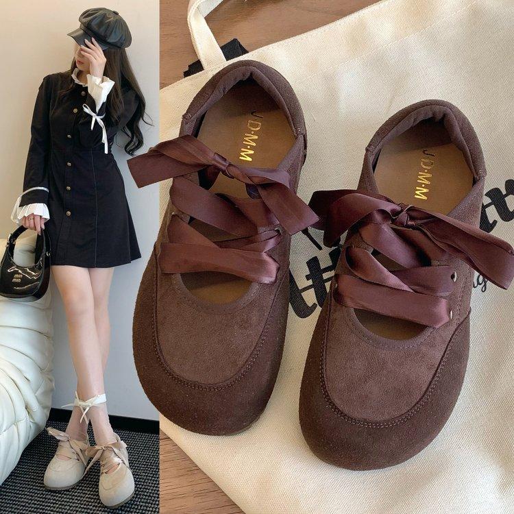 

Модные Ретро Туфли Мэри Джейн Новые Корейские Летние На Плоской Подошве 2025 Универсальные Повседневные Одинарные Туфли 40