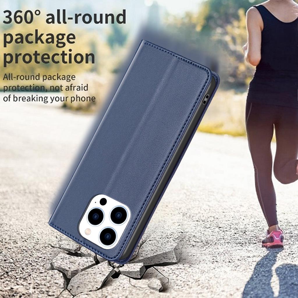 BINFEN COLOR BF18 Protective Case for iPhone 15 Pro Leather Stand Phone Cover with Card Slots