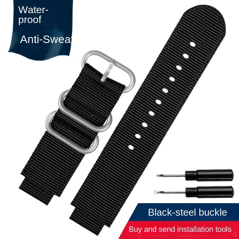 Canvas-Uhrenarmband 18mm für CASIO PRG-260/550PRW-3500/2500/5100 Box AE1200/1300 W-219 Modifiziertes Nylon-Uhrenarmband Herrenarmband