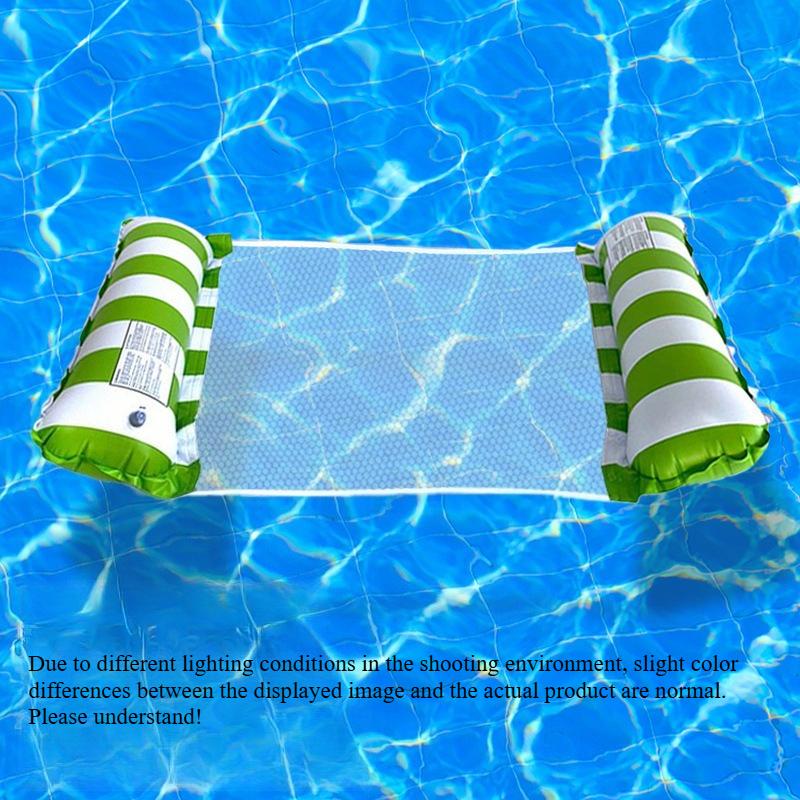 

Inflatable PVC Pool Float Bed for Adults, Multi-Function Sun Lounger Raft for Pool Beach Lake, Portable Travel Air Mattress зелений