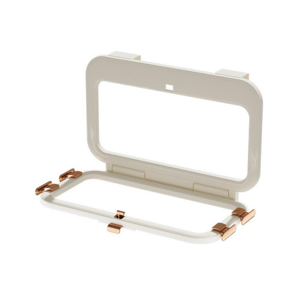 Plastic Folding Trash Bag Holder No-Drill Hanging Trash Holder Garbage Bag Holder  Bathroom белый