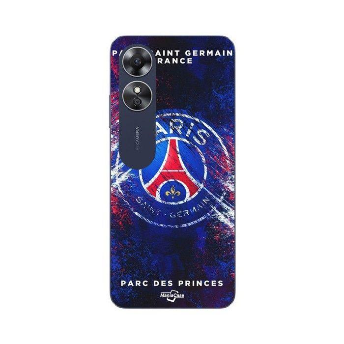 Coque de téléphone - MANIACASE - Oppo A17 - Noir - Silicone TPU - Paris Saint Germain