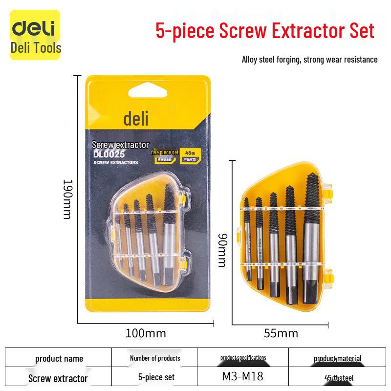 11-Piece Mechanic's Broken Wire & Screw Extractor Set with Free Shipping (3MM-10MM)